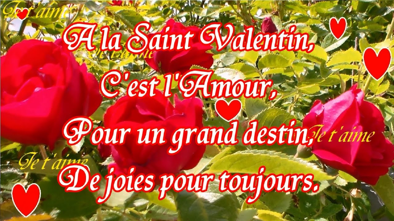  Texte d'amour pour carte St-Valentin 