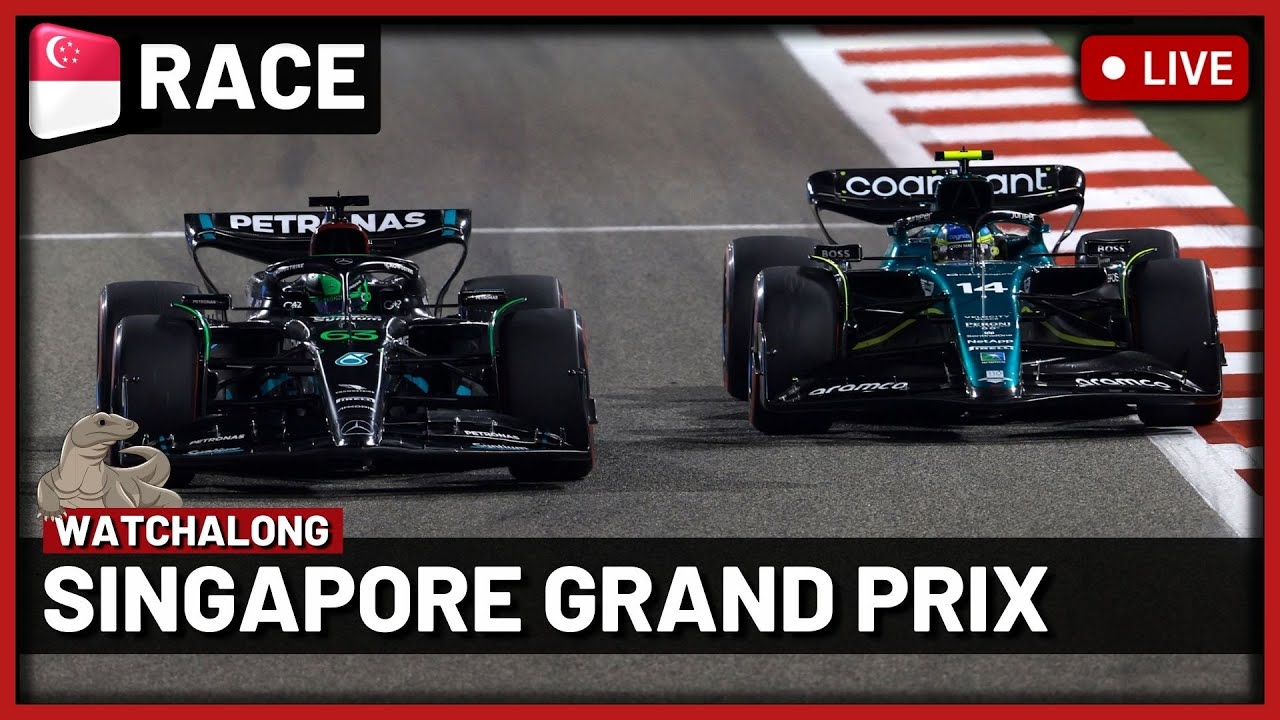 F1 Live - Singapore GP Race Watchalong Live timings + Commentary