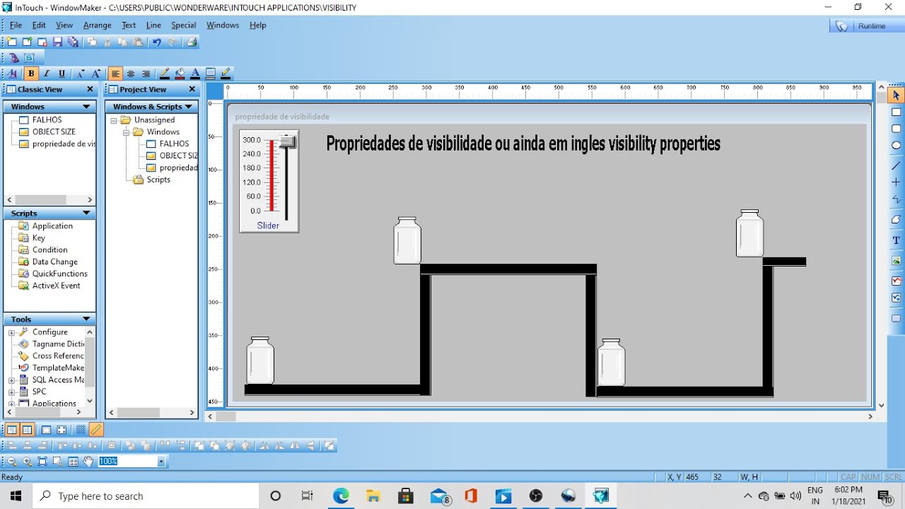 Propriedade de Visibilidade no wonderware intouch. Tutorial 5 - YouTube