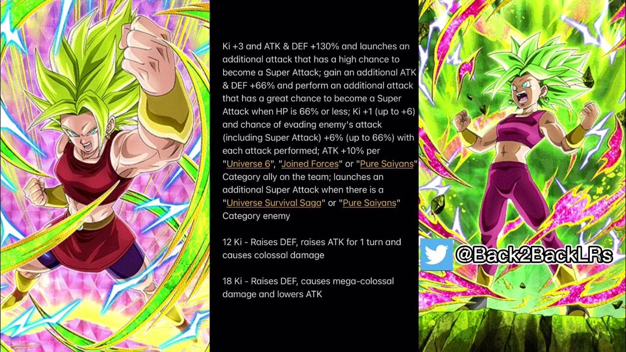 LR KALE AND CAULIFLA EZA DETAILS REVIEW (DBZ Dokkan Battle) YouTube
