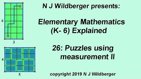 Puzzles with measurement II | Elementary Mathematics K-6 Explained 26 | N J Wildberger