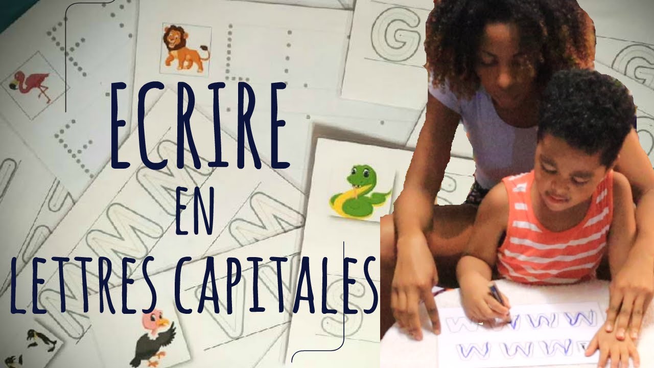 Apprendre à écrire en lettres capitales - YouTube