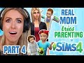 REAL MOM Tries Parenting Challenge in THE SIMS 4... Triplet TODDLERS AHH || Part 4