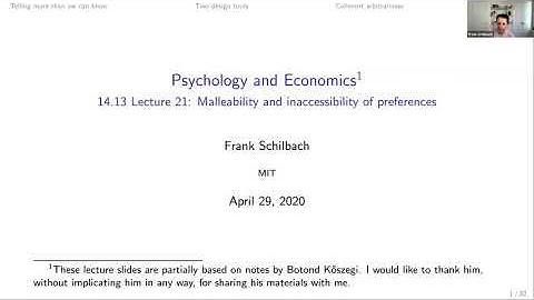Lecture 20: Malleability and Inaccessibility of Preferences