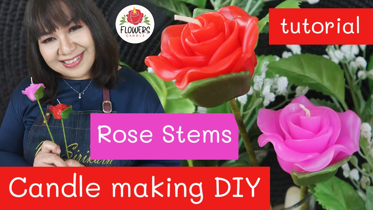 Candle Rose Blooming Flower Making | Candle To Rose Stem | Flowers From ...