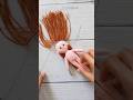 How to make yarn doll hair #diy #handmade #craft #dollhair #boneka