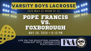 Varsity Boys Lacrosse - D3 Tournament 5/29/26