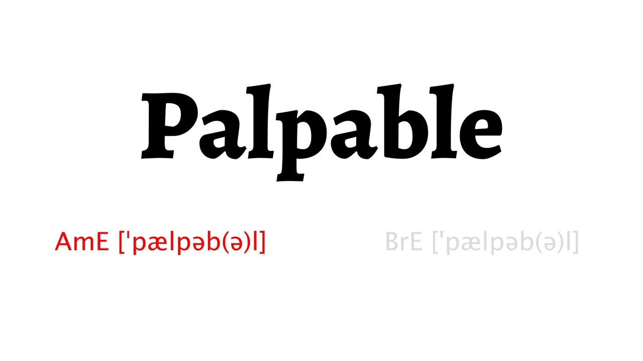 How To Pronounce Palpable