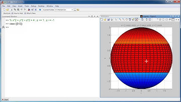 Matlab -  ezsurf - vẽ mặt cầu - Sphere