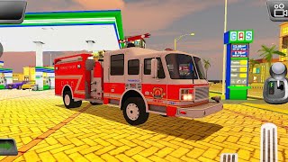 Real Fire Truck Driving Simulator 2021!! Fire Truck Driving Simulator 2021 !! Fir Android Gameplay screenshot 3
