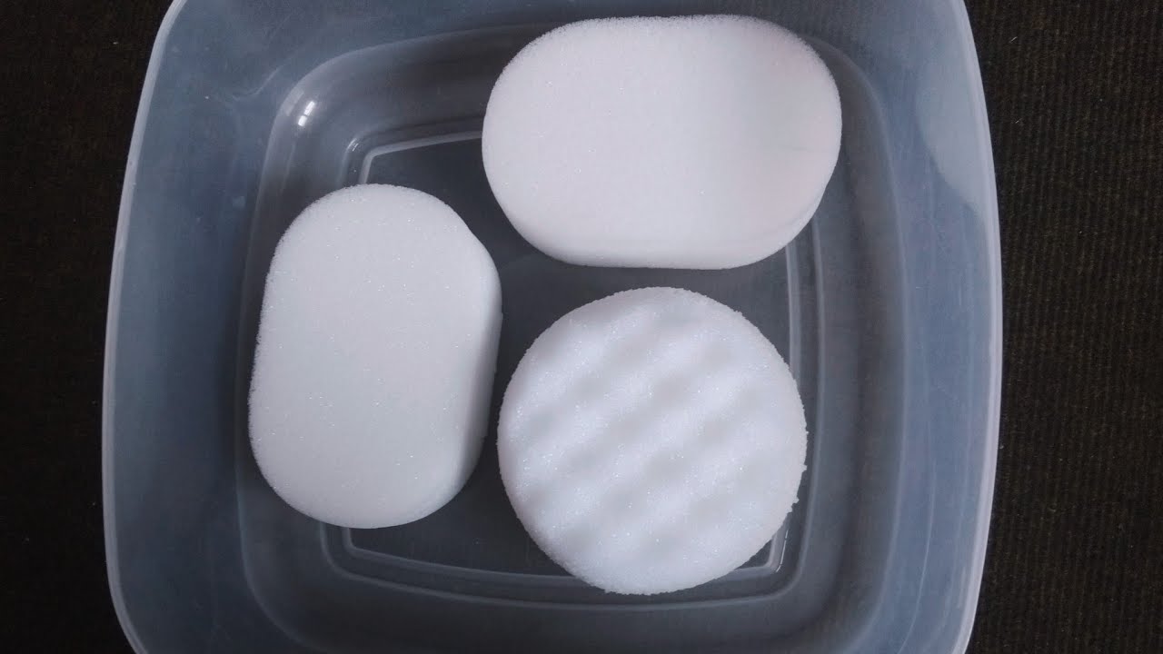 ASMR Dry, Wet and Dettol sponges Squeezing and Ripping 🤍