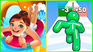 Aquapark io VS Tall Man Run - All Levels SpeedRun Gameplay ep 1