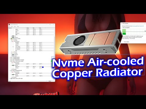 M.2 Nvme Copper Radiator Heatsink Cooler with fan