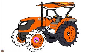 Vẽ thử máy cày Kubota M6040SU tưởng đẹp ai dè quá đẹp kkk