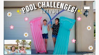 Pool Challenges! |FIRST VIDEO|