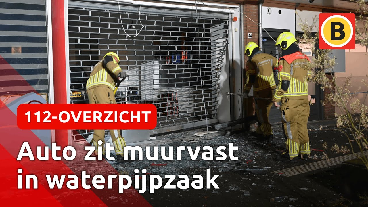 Automobilist (32) rijdt WATERPIJPZAAK BINNEN en gaat ERVANDOOR | 112-OVERZICHT