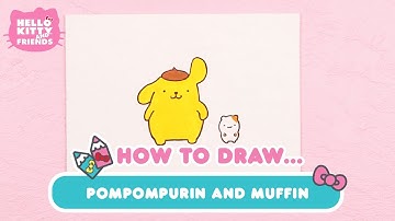 How to Draw Pompompurin and Muffin | Hello Kitty Crafts