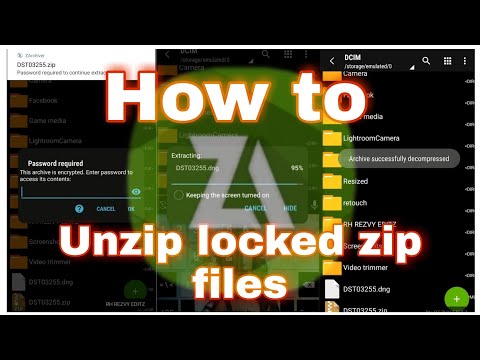 How to unzip locked zip files || Unzip Locked Lightroom DNG zip file || #RHREDITZ