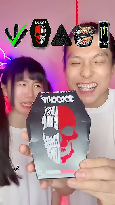Spicy Black Food ASMR🥵Jolo Chip challenge🥵one chip#asmr #mukbang