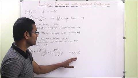 Lecture 16 - Introduction to Linear Homogeneous nth Order Ordinary Differential Equations