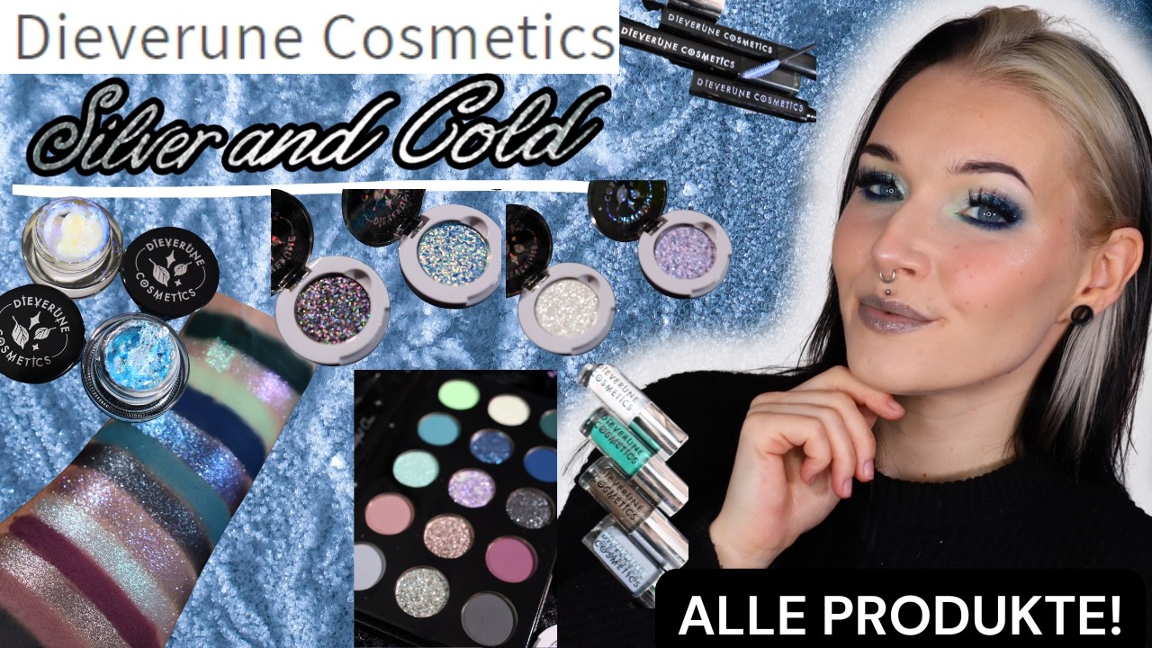 NEU! Dieverune Cosmetics SILVER & COLD Kollektion 🖤 Swatches, Details, Look I Monolith
