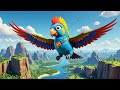 The Flying Feathers Show with Pilot Parrot 🦜✈️ | Sky High Sing-Along for Kids