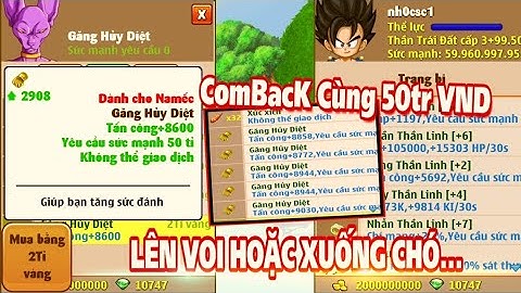 Nh0csc1 CombacK Cùng 50tr VNĐ Hoá Thành Siêu Phẩm... Đốt Tiền Vì Đam Mê...