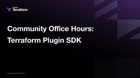 Community Office Hours: SDK for Terraform