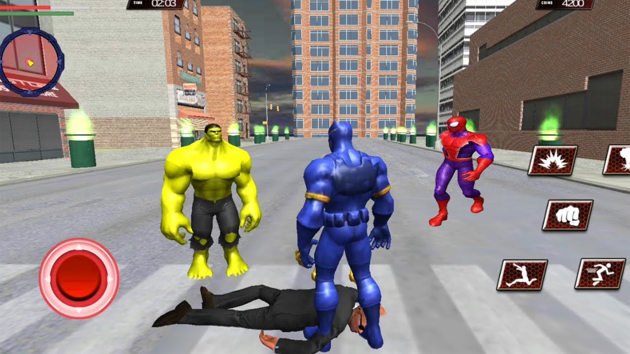 Panther Superhero Crime City Rescue Fighting | Panther Hero Vs Monster Hulk Vs Spider Villains