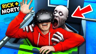 Attacked By SCP MONSTER In RICK'S SECRET BASEMENT (Rick and Morty VR Funny Gameplay)
