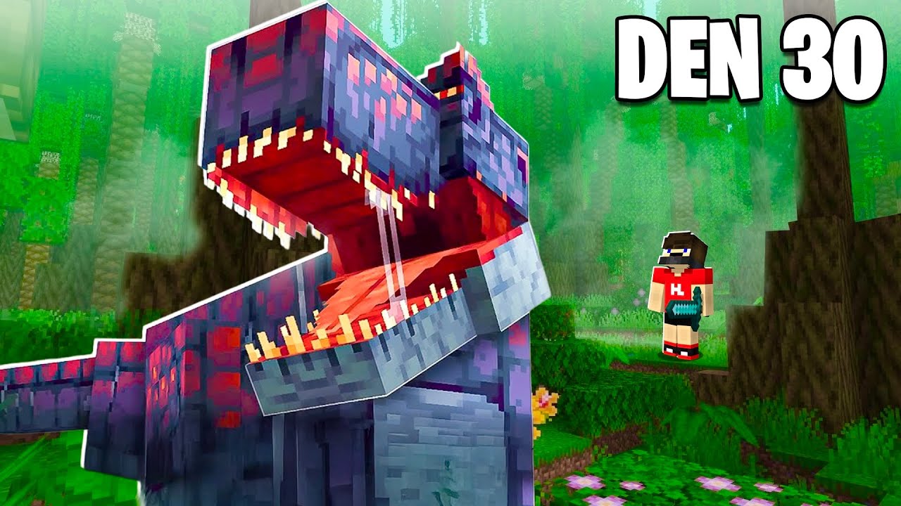 Přežij 100 Dní v Minecraft Jurském Parku