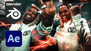 Create CRAZY LASER POINTER Music Video Effect ! Ae & Blender (Cardi B. Lil Durk, Kanye "Hot S***"