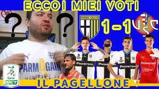 IL MIO PAGELLONE...DI PARMA-CREMOSENE: VOTO A VAZQUEZ e il MIGLIORE/PEGGIORE- 37° GIORNATA SERIE B