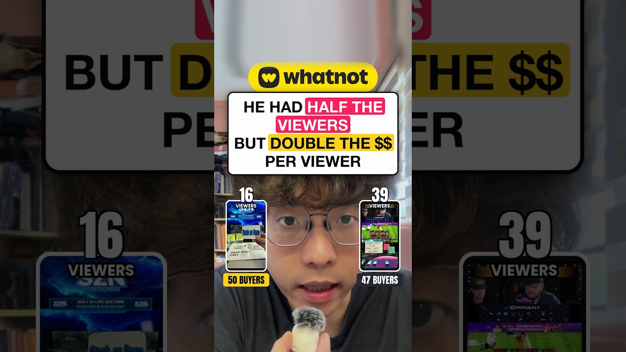 Half the viewers, nearly double the sales per viewer