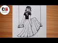 How to draw a girl ||Step by step||Simple drawing|| Easy drawing||