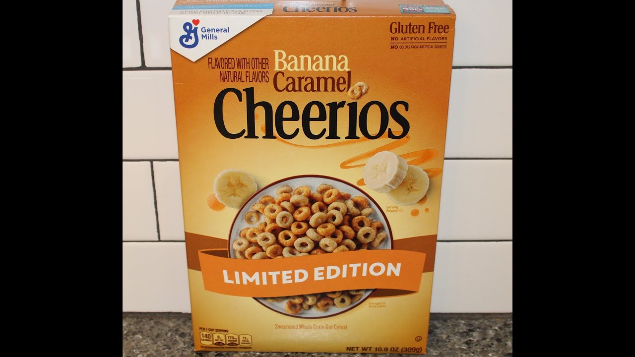 Banana Caramel Cheerios Cereal Review - YouTube