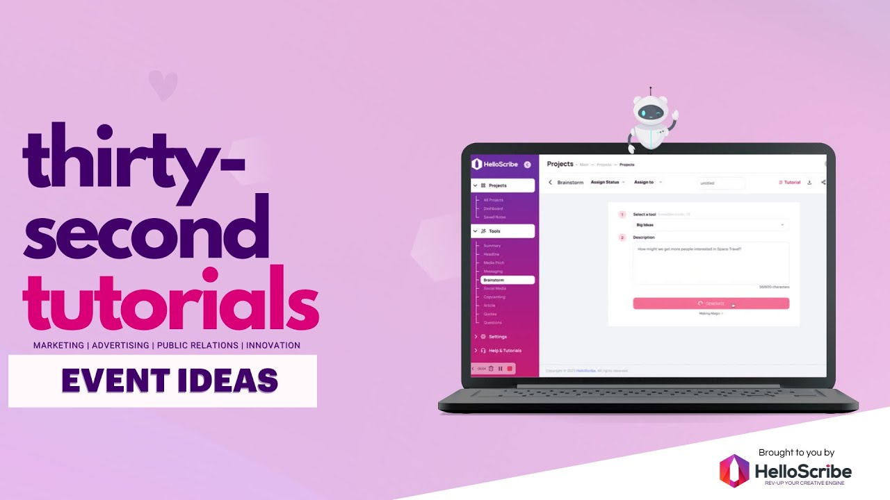 HelloScribe Tutorial: How to Come Up with Event Ideas