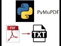 Extracting text from pdf in python with pymupdf