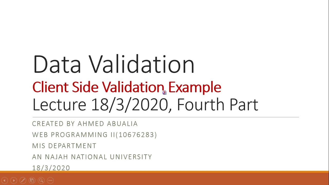 9.2.4: Client Data Validation Example - YouTube