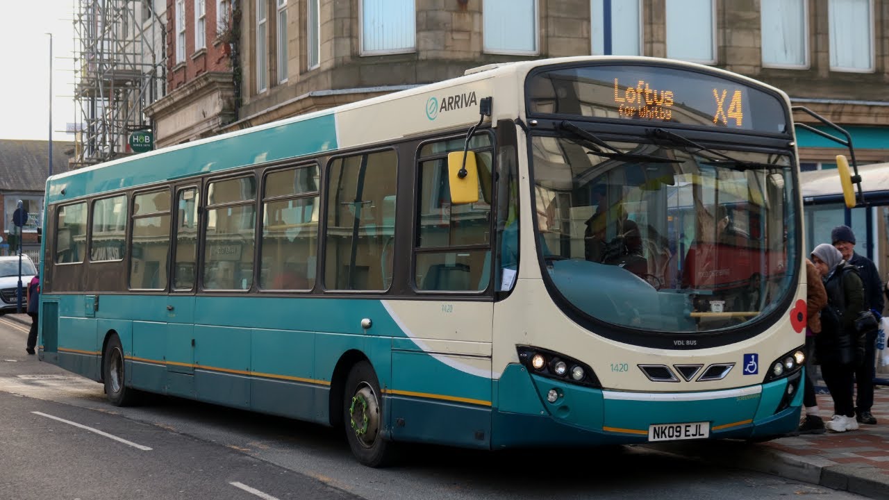 Insane Pulsar + Flashing Sunlight | Arriva North East | Wright Pulsar 2 | 1420 | NK09 EJL
