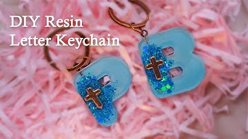 DIY Resin Letter Keychain | Easy Tutorial for Beginners | step by step personalized gift idea