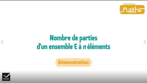 Maths Tle, démonstration : Nombre de parties d’un ensemble E à n éléments