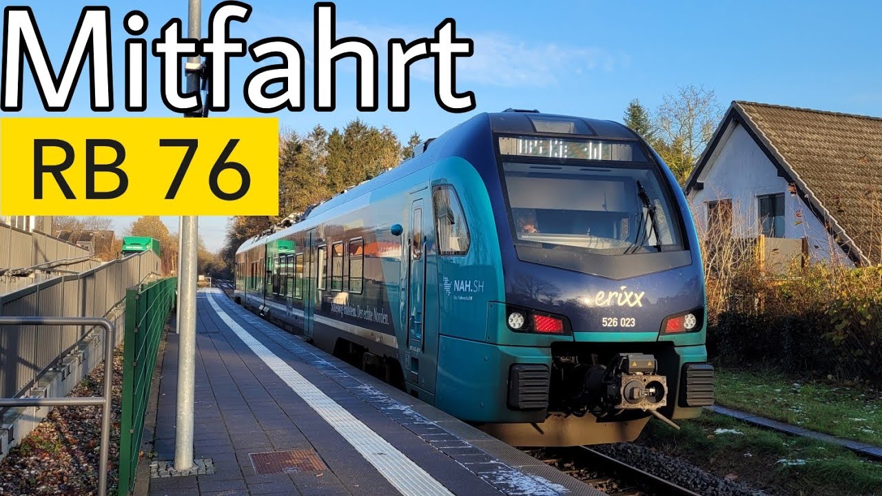 Mitfahrt | Stadler FLIRT Akku | Linie RB76 | Kiel-Oppendorf - Kiel Hbf