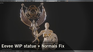 Eevee Statue WIP + Normal Maps Fix (Blender 2.80)