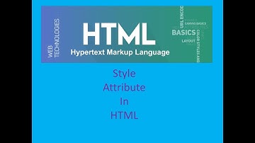 HTML Style Attribute| background-color , text-color , size | HTML Tutorial for beginners | Lecture 3