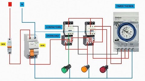 Two motor starter automatic control | 24 hour Timer Setting