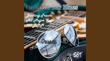 Funky 12 Bar Blues Drum Backing Track in Db Major 120 BPM, Vol. 1