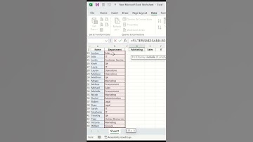 FILTER function in Microsoft Excel