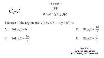 JEE Advanced 2019 Math Paper 1 (Q 2) solution | IIT JEE Maths | #jeeadvanced2019  #projecteducation