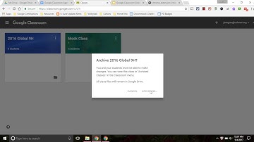Deleting a class in Google Classroom